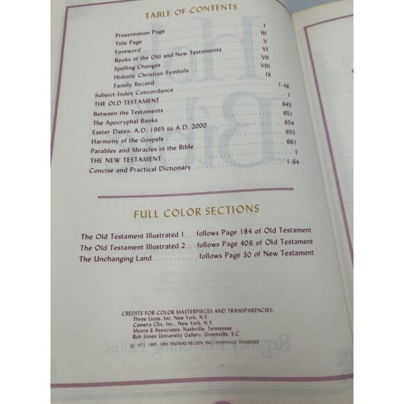 Vintage Holy Bible KJV Red Letter Reference Regency White Leatherette Hardcover - Picture 9 of 13